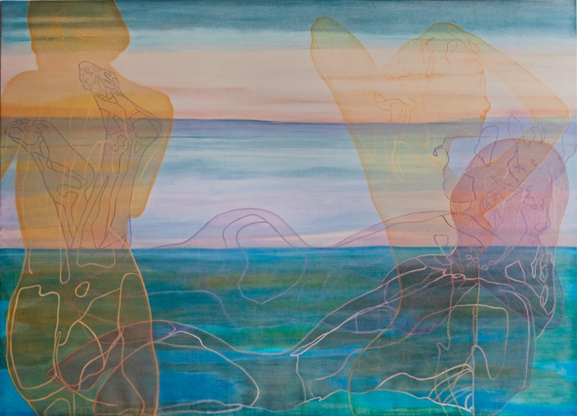 Kunstneren Bente Polano kan det der med lyset og stemningen på nordkysten, som hun demonstrerer her i maleriet Daydreaming . Foto: Bente Polana